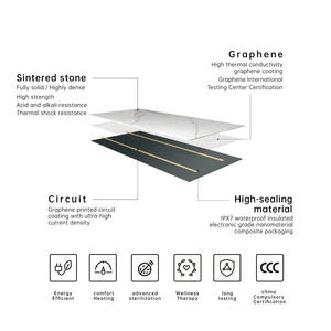 Mesa de Comedor de Piedra Sinterizada con Calefacción de Grafeno |   Mesa Eléctrica Inteligente con Control de Temperatura para el Comedor del Hogar - Product Image 4