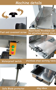 QDMECH Butchers Stone Global Best Seller Sierra Máquina cortadora de pollo con hueso de <span class=keywords><strong>carne</strong></span> congelada - Product Image 4