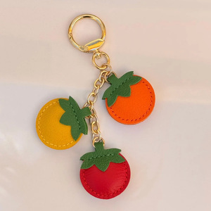 Cute cross-border spot fruit orange <b>bag</b> pendant, persimmon auspicious PU pendant, tassel accessory, exquisite <b>bag</b> <b>charm</b> - Product Image 2