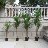 Planta Artificial de Dracaena Angustifolia Casi Natural, Ecológica, Perenne, para Halloween, Año Nuevo, Hoteles y Oficinas, Venta al Por Mayor