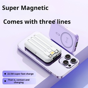 22.5W PD 12V từ sạc không dây 10000mAh USB Loại C điện thoại di động ngân hàng điện hiển thị kỹ thuật số an toàn chủ Micro thiết bị - Product Image 3