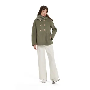 เสื้อโค้ทขนสัตว์ Faux สำหรับผู้หญิง,เสื้อโค้ทขนสัตว์เทียมแบบยาวสำหรับผู้หญิงมีฮู้ดฤดูหนาวปี2023