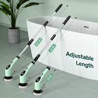 2024 nouvelle brosse de nettoyage de douche d'invite vocale sans fil d'épurateur électrique avec 9 têtes de brosse remplaçables