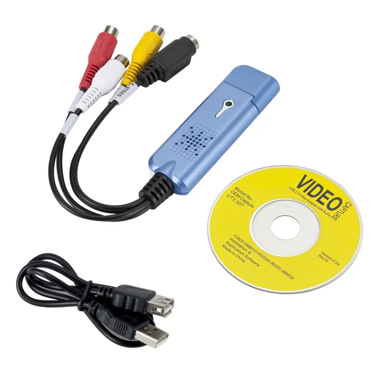 USB 2.0 Video yakalama kartı dönüştürücü PC adaptörü TV ses DVD DVR VHS pencere XP Vista Win 7/8/10 PC adaptörü XNC