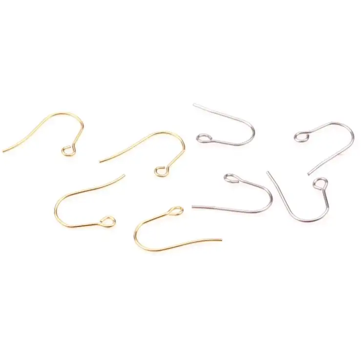 Xuqian Fashion Gold Filled Earring Hooks Jewelry Making Jewelry Accessories Clasps & Hooks Stainless Steel Silver,gold 100pcs