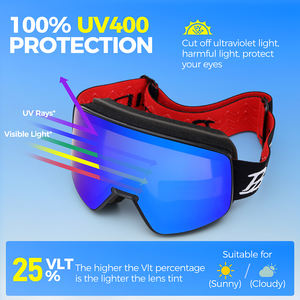 Nouvelle mode UV400 lunettes de sport PC optiques lunettes de ski en plein air avec lentille cylindrique de protection des yeux coupe-vent et éblouissante - Product Image 2