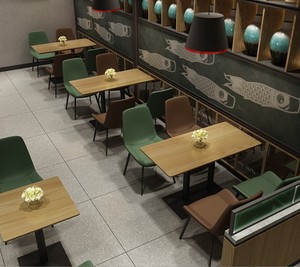 Estilo americano restaurante cafe booth de cuero de comedor de madera de sofás - Product Image 6