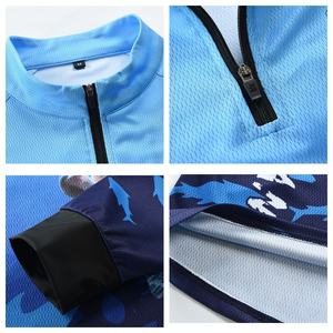 Camisas de protección solar para hombre UPF 50 + 1/4 Zip Up manga larga Rash Guard pesca secado rápido - Product Image 5
