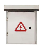 Boîte de distribution d'énergie en acier inoxydable, protection IP3X, serrure hybride, boîte électrique compacte et durable pour une énergie 380V sécurisée