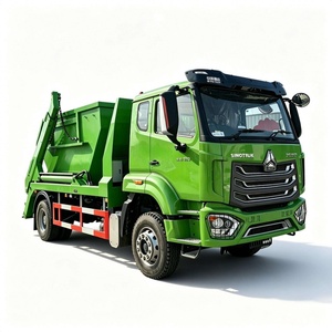 Camión de Basura HOWO 4x2 12CMB con Brazo Oscilante Desmontable y Contenedores de Carga, Nuevo, Diésel Euro 2, Solución para Residuos Comunitarios - Product Image 2