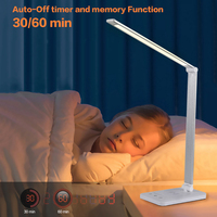 Lampe de bureau LED pour bureau à domicile 10W en aluminium, lumière de bureau pour ordinateur avec contrôle tactile et charge sans fil