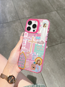 <span class=keywords><strong>เคส</strong></span>โทรศัพท์ลายคอลลาจ Faith Scrapbook สีชมพูสดใส ป้องกันการกระแทก สำหรับรุ่น 7/8/<span class=keywords><strong>XR</strong></span>/XS/<span class=keywords><strong>11</strong></span>/12/13/14/15/16/17 Pro - Product Image 4