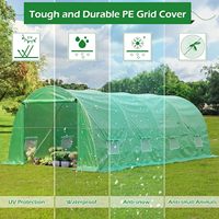 Grande serre portable de 26 'x 10' x 7 'pour plantes de jardinage avec cadre en métal facile à assembler pour l'hiver