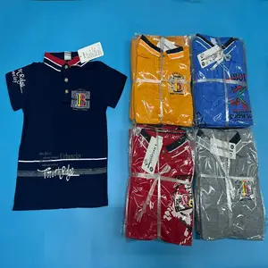1.65 Dollars Model CAF064 Polo Ages 2-7 Years Boys' Short Sleeve School Uniforms Teens Kids Custom Polo T Shirt With Logo