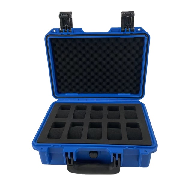 Dpc036-4 Custom Logo Gift Display Packaging Storage Luxury Blue Watch Case With 10holders Slots