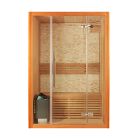 Sauna familial Sauna à domicile portable Bain de vapeur Pruche Sauna traditionnel intérieur en bois pour 1 à 2 personnes à vendre