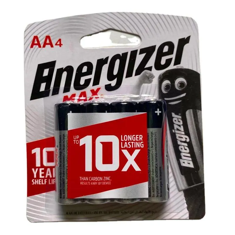 Energizer AA Aaenergizer 공장 1.5v Lr6 Akaline pils Energizer Aa 배터리