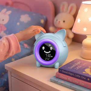 Mini Réveil Silencieux Chat de Dessin Animé Mignon, <span class=keywords><strong>Horloge</strong></span> de Bureau pour Étudiants, Cadeau pour Enfants, OEM - Product Image 4