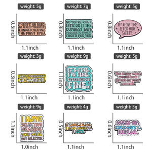 HAPPYQUALITY, accesorios <span class=keywords><strong>de</strong></span> retiro humorístico, <span class=keywords><strong>Frases</strong></span> divertidas, alfileres esmaltados, mi tiempo a solas es <span class=keywords><strong>para</strong></span> tu seguridad, broches con insignia <span class=keywords><strong>de</strong></span> solapa - Product Image 2