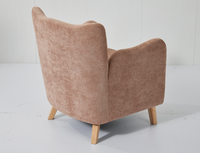 Chaise de loisirs moderne marron clair avec dossier élégant Fauteuil rembourré doux pour intérieur confortable de bureau à domicile