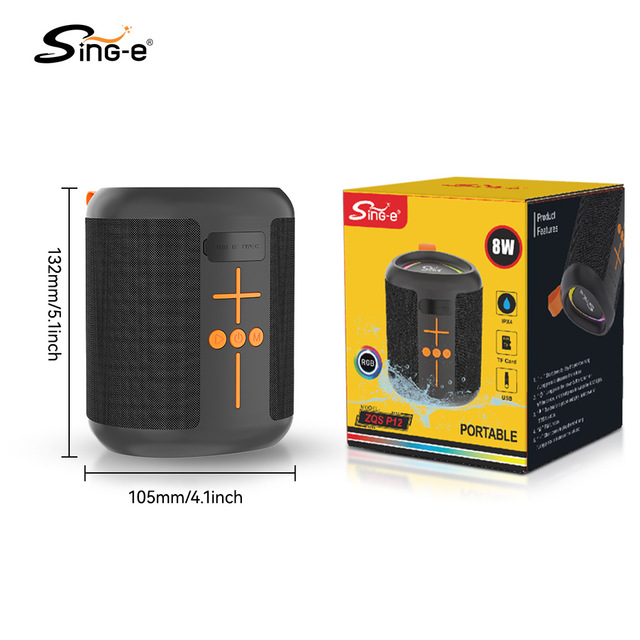 Portable Speaker Stereo Sound with RGB Light Outdoor Speaker Wireless Big Audio for Home Bedroom Living Room Office Dorm Camping