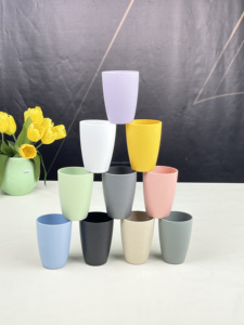 Tazze di paglia di grano 6 pezzi di plastica riutilizzabili <span class=keywords><strong>12</strong></span> once di tazza per bere infrangibile riutilizzabile lavastoviglie <span class=keywords><strong>acqua</strong></span> <span class=keywords><strong>acqua</strong></span> <span class=keywords><strong>bicchieri</strong></span> di plastica nero - Product Image 6