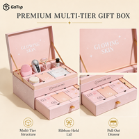 Boîte de rangement calendrier GOTOP écologique et recyclable avec pelliculage mat, gaufrage et fermeture magnétique, personnalisable pour la maison et les salons de beauté
