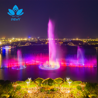 Fontaine oscillante 3D avec LED RGB DMX512 à changement de couleur, faisceau circulaire super puissant pour spectacle en lac de parc urbain