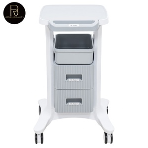 2025 Newest Silicone & <b>Plastic</b> Beauty Salon Trolley Cart with Lockable <b>Wheels</b> Eco-Friendly & Portable - Product Image 2
