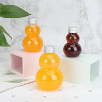 100ml 200ml 300ml PET bouteille de jus en plastique clair bonbons eau jus emballage conteneurs ampoule bouteille en plastique avec bouchon