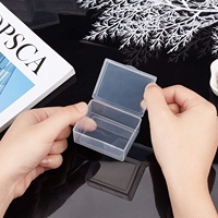 Emballage personnalisé PP, petite boîte de rangement en plastique dur Transparent avec couvercle à charnière pour emballage, vente en gros