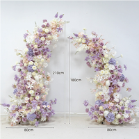 Ensemble de produit fini pour arche de mariage bleue, fleurs artificielles en soie, ciel étoilé, scène d'accueil, accessoires de photographie