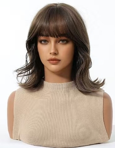 Parrucca Bob Corta Voluminosa Grigio-Marrone Best-Seller Zirou per Donne, in Seta Resistente al Calore, Densità 150%, Copertura Completa - Product Image 4
