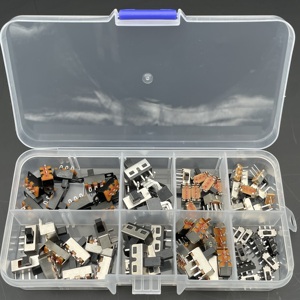Interrupteurs à bascule, 8 types, alimentation miniature à 3 broches, bouton poussoir coulissant à 2 positions, prise directe pour la réparation électronique - Product Image 5