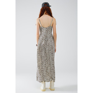 Robe maxi à imprimé léopard avec détail noué - Product Image 5