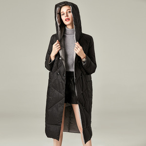 Outwear piumino invernale da donna lungo in Nylon <span class=keywords><strong>verde</strong></span> addensato con cappuccio in <span class=keywords><strong>pelliccia</strong></span> - Product Image 5