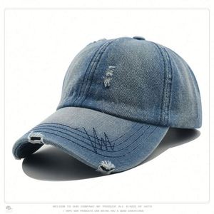 Wholesale <b>Hats</b> Women'S Spring Summer Solid Color <b>Light</b> Plate Outdoor Men'S Travel Sun Protection Wash Hole Cowboy Baseball Cap - Product Image 4