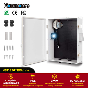 Boîtier de jonction électrique en plastique étanche pour instruments électroniques extérieurs et boîtiers d'instruments avec thermostat et <span class=keywords><strong>ventilateur</strong></span> - Product Image 1