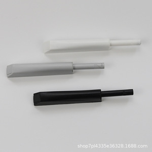 Dispositif d'ouverture de porte à bouton-poussoir, auto-ouvrant, gris clair, style moderne, pour armoire, avec mécanisme tactile à boule dissimulé - Product Image 4