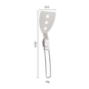 Portable 304 Stainless Steel Folding Frying Spatula OEM Brand Outdoor <strong>Camping</strong> <strong>Kitchen</strong> Tableware Barbecue Picnic Hiking Travel - Product Image 2