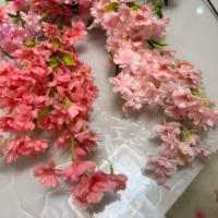 Ranting Bunga Sakura Tiruan Buatan Tangan dari Kain Sutra, Dekorasi Ruang Tamu Modern, Hiasan Lantai untuk Hari Valentine