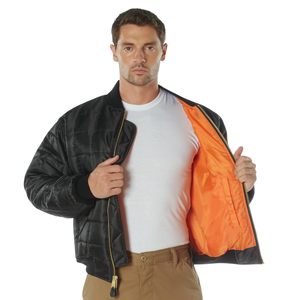 Blouson de bombardier de vol MA-1 <span class=keywords><strong>matelassé</strong></span> personnalisé <span class=keywords><strong>manteau</strong></span> de terrain par temps froid de style bouffant avec remplissage en poly fibre <span class=keywords><strong>vert</strong></span> noir - Product Image 5