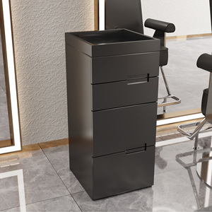 Armoire de rangement roulante pour outils de salon de <span class=keywords><strong>coiffure</strong></span>, chariot de barbier en bois avec support d'outils résistant à la chaleur, équipement de salon de beauté - Product Image 6