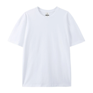Camiseta Oversize para Hombre de Algodón Puro, Estilo Jersey, con Dobladillo Rizado y Hombros Caídos, Camiseta Lisa de Estilo Urbano para Hombre - Product Image 3