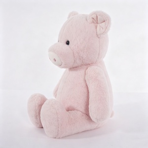 Peluche cochon mignon personnalisée, cochon rose en peluche, cochon assis en peluche - Product Image 3