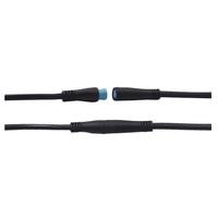M8 Konektor Kabel Listrik Tahan Air IP67 2/3/4/5/6/7/8pin Male, Konektor Kabel Cepat PVC Tahan Api ISO9001 untuk Warna Hitam