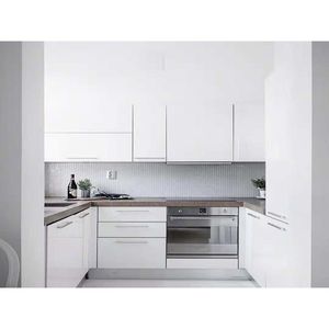 Armoire de <span class=keywords><strong>cuisine</strong></span> ouverte Prima Smart en placage de bois massif avec comptoir en quartz - Product Image 5