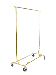 ราวแขวนเ<span class=keywords><strong>ส</strong></span>ื้อผ้าเคลื่อนที่แบบปรับได้ <span class=keywords><strong>ส</strong></span>ีทอง พร้อมล้อ<span class=keywords><strong>ล็อค</strong></span> <span class=keywords><strong>ส</strong></span>ำหรับร้านค้าปลีก - Product Image 3