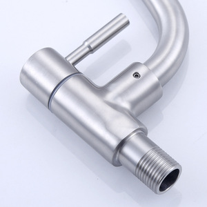 <span class=keywords><strong>Robinet</strong></span> de cuisine mural classique moderne en acier inoxydable 304, à poignée unique, avec valve en céramique, eau froide, connexion filetée G1/2 - Product Image 6