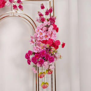 Arco de Lujo para Decoración de Bodas y Eventos, Flores Artificiales de Seda, Centro de Mesa, Arreglo Floral 3D con Rosas Rosadas, Fondo Artístico - Product Image 4